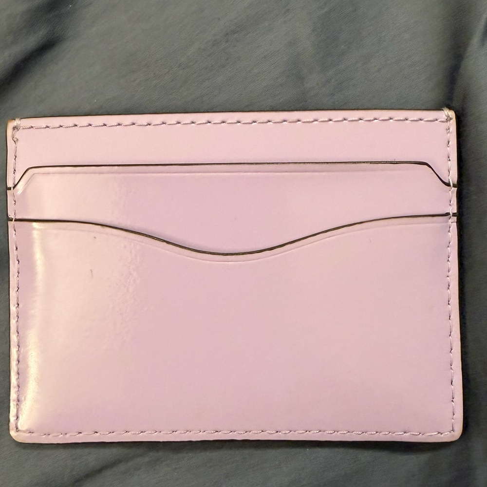 Tory Burch Light Purple Card Holder with Gold Logo - Picture 2 of 2